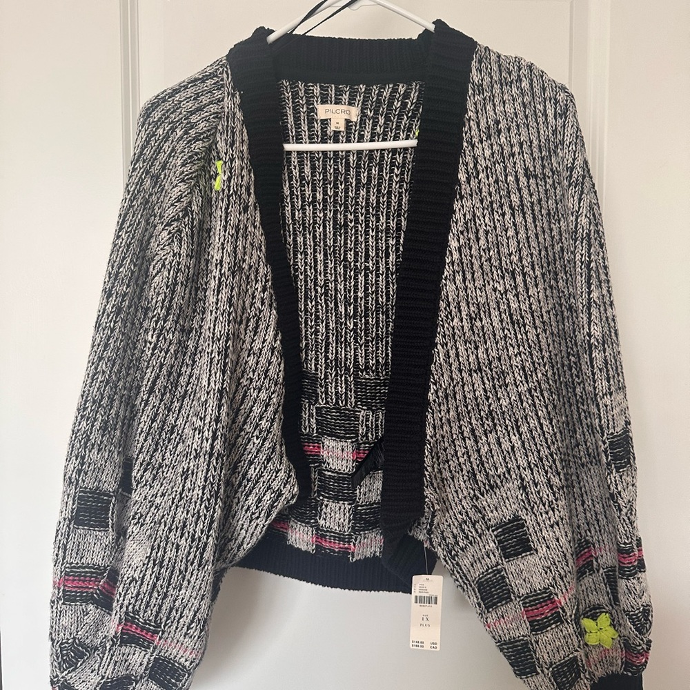 Pilcro Black and Gray Women's Sweater